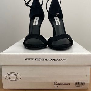 Steve Madden- Black- Size 7.5.- Open Toe Heels